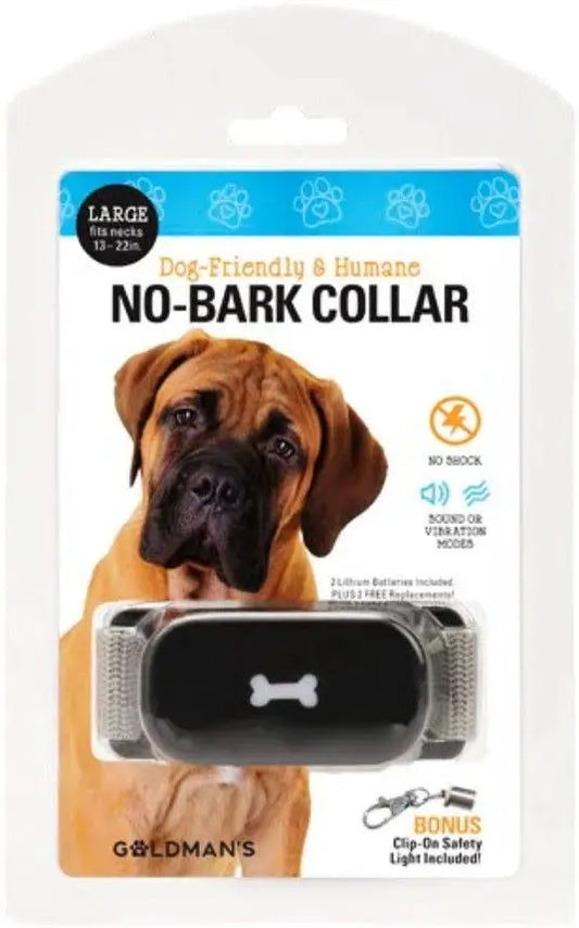 Goldman's No-Bark Training Dog Collar Friendly and Humane - Size Large Sky Pandion