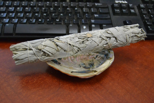 White Sage Bundles with Abalone Shell Smudge Kit Grey Aphrodite