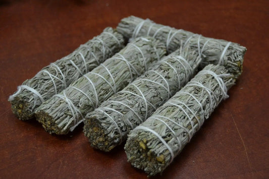 5 pcs Desert Sage Bundle Smudge Incense 5" Grey Aphrodite