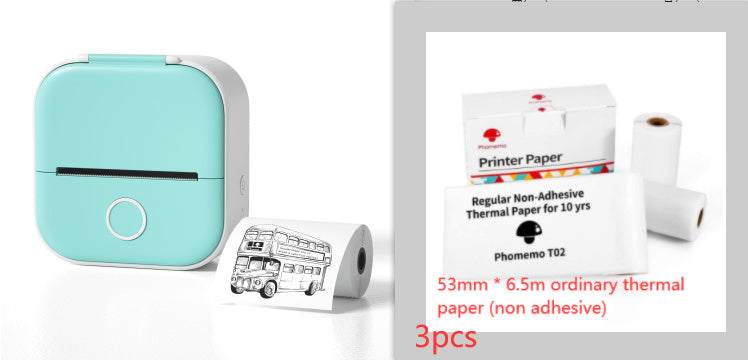 Portable Mini Thermal Label Printer Home Photo Printer Student Wrong Question Printer Bluetooth-compatible Mini Label Printer Price Tag - Shenanigans