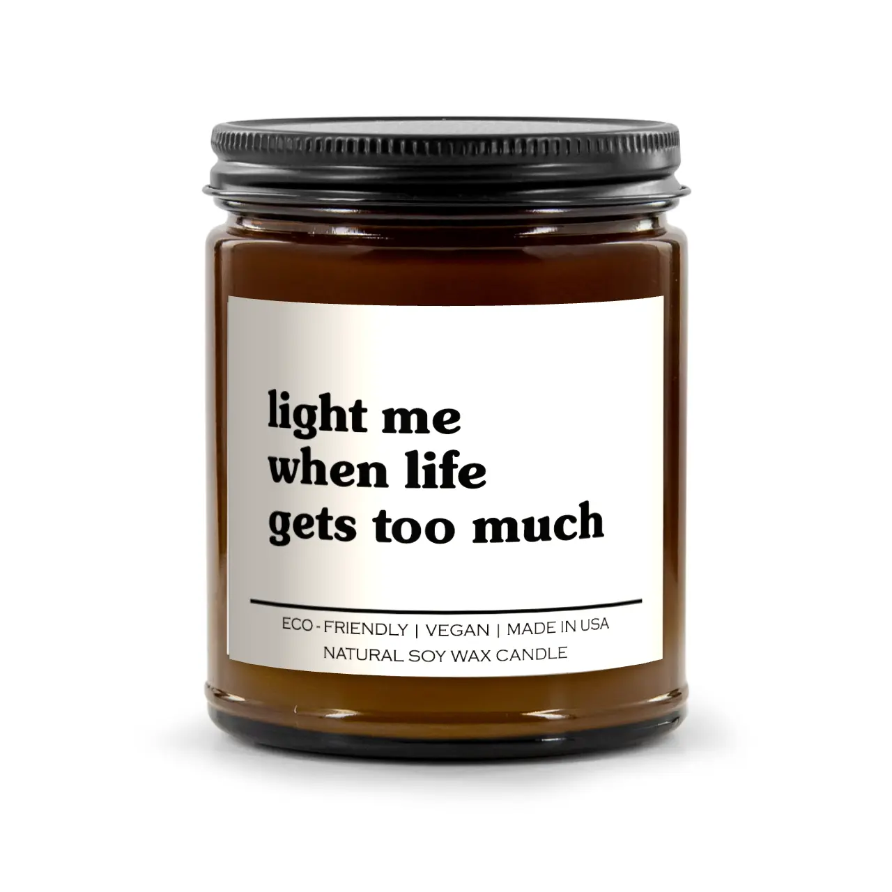 Light Me When Life Gets Too Much Candle Red Alcestis