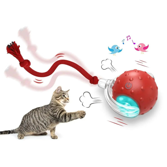 Interactive Cat Toy Ball Super Drive Cat Rolling Ball Crimson Medea