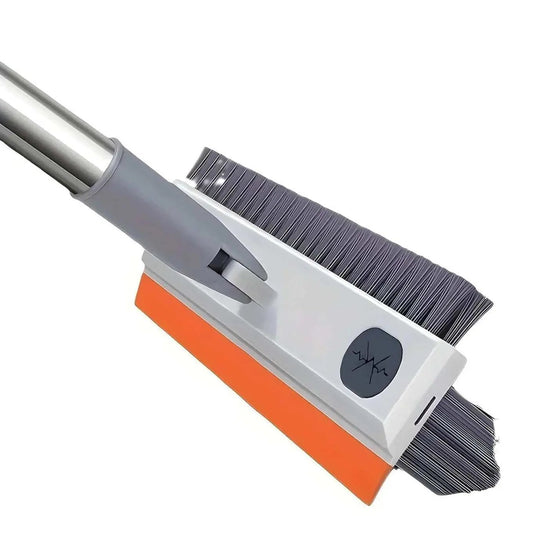 3 in 1 bathroom cleaning brush with wiper orange multi-surface scrubber