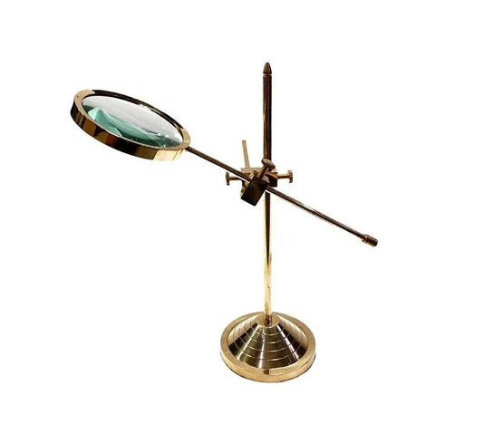 Brass Magnifier Glass for Reading Study Table Top Decor and Home Decor Cerise Sam