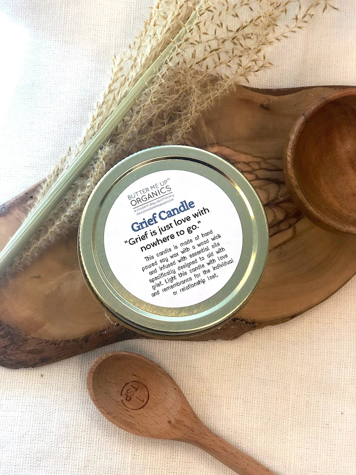 Grief Candle / Intention Candle / Essential Oil Candle / Soy Wax White Smokey