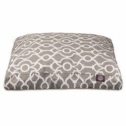 Majestic Pet 78899550100 Athens Gray Medium Rectangle Dog Bed Rose Chloe