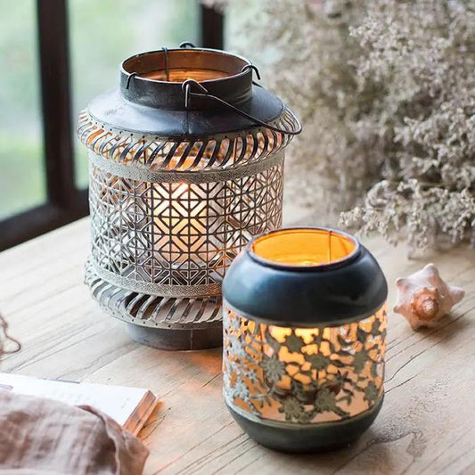 Metal Lantern Candle Holder Sangria Uranus
