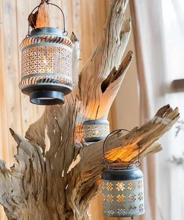 Metal Lantern Candle Holder Sangria Uranus