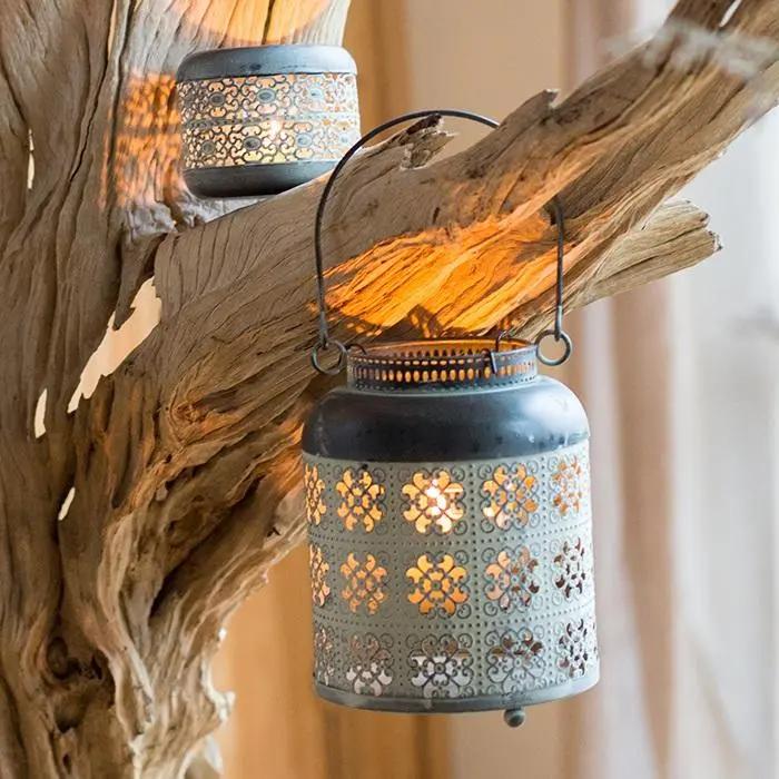 Metal Lantern Candle Holder Sangria Uranus