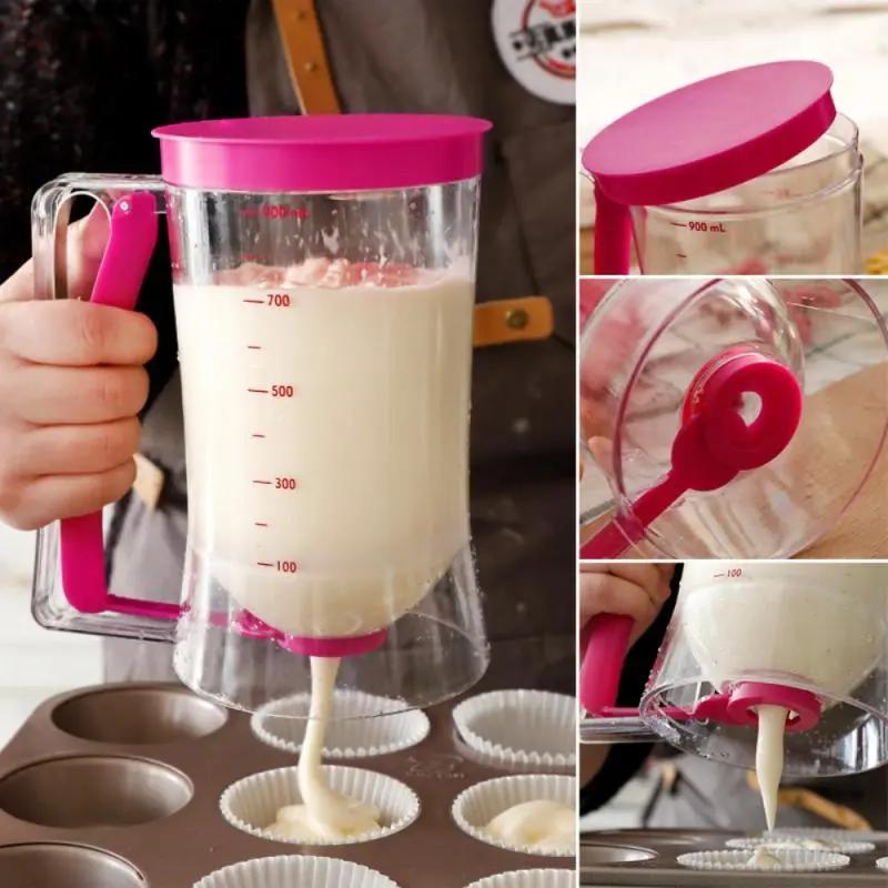 Batter Dispenser Pancake, Cupcake, Muffin Measuring Tool Yellow Pandora