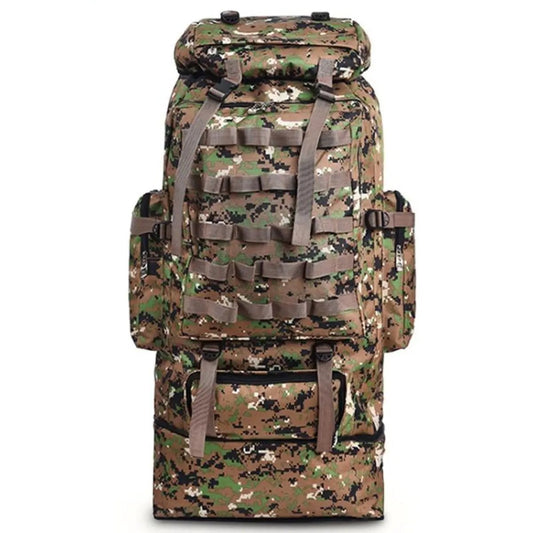Waterproof Outdoor Camping Hiking 100L Large Capacity Backpack Yellow Pandora