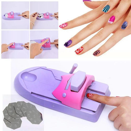 DIY Portable Nail Printer Art Stamping Tool Nail Polish Decoration Blue Charlie