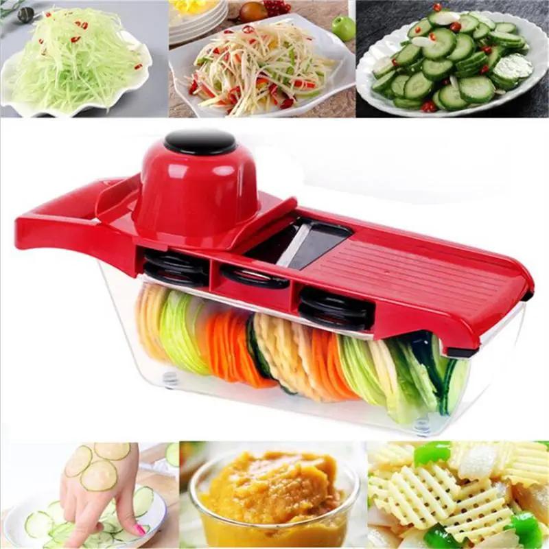 Vegetable Fruit Cutter with Steel Blade mandoline Slicer Potato Peeler Jade