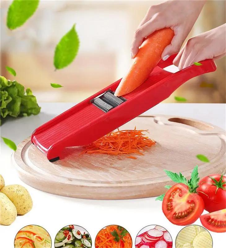 Vegetable Fruit Cutter with Steel Blade mandoline Slicer Potato Peeler Jade