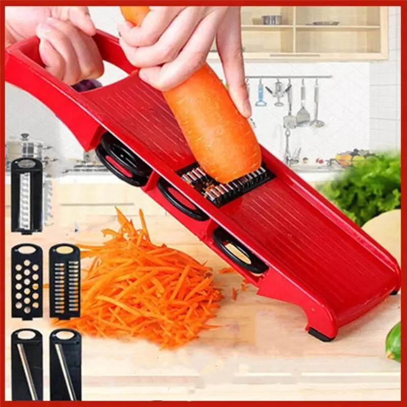 Vegetable Fruit Cutter with Steel Blade mandoline Slicer Potato Peeler Jade