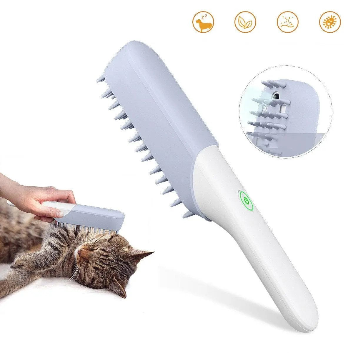 Pet Silicone Massage Brush Deodorant Sterilization Comb Handle Dog