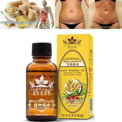 Lymphatic Drainage Ginger Oil Therapy Massage Plant Essential Oil Pink Iolaus
