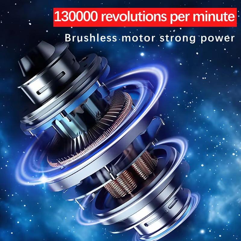 130000RPM turbofan brushless motor for high power air duster cleaning tool