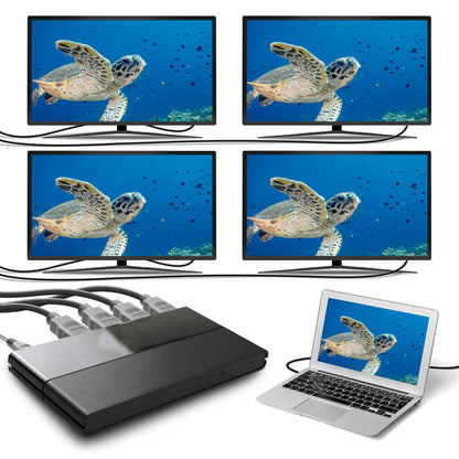 4-Port High Speed 4K HDMI Splitter for Hdtvs Monitors and Projectors, Black