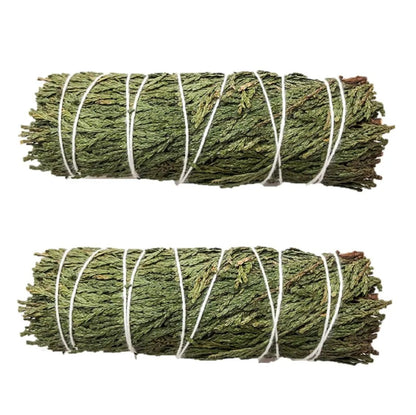 Smudging Herbs - Cedar Smudge Stick - 2 Mini Bundles Alabaster