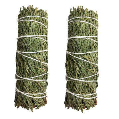 Smudging Herbs - Cedar Smudge Stick - 2 Mini Bundles Alabaster