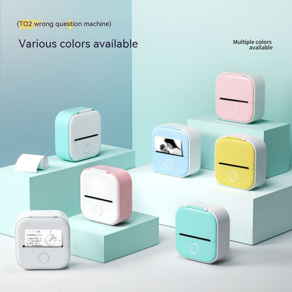 Portable Mini Thermal Label Printer Home Photo Printer Student Wrong