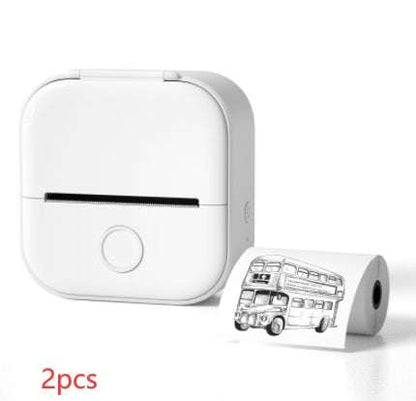 Portable Mini Thermal Label Printer Home Photo Printer Student Wrong Question Printer Bluetooth-compatible Mini Label Printer Price Tag - Shenanigans 