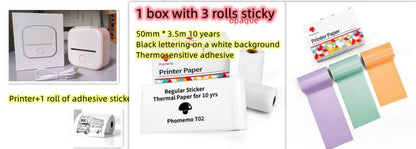 Portable Mini Thermal Label Printer Home Photo Printer Student Wrong Question Printer Bluetooth-compatible Mini Label Printer Price Tag - Shenanigans 