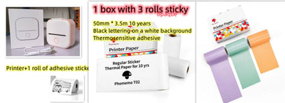 Portable Mini Thermal Label Printer Home Photo Printer Student Wrong