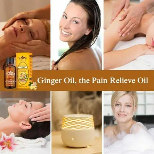 Lymphatic Drainage Ginger Oil Therapy Massage Plant Essential Oil Pink Iolaus