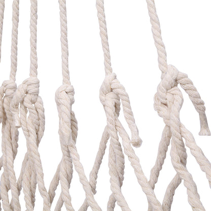 SolunaWeave™ – Cotton Rope Hanging Chair (Beige)