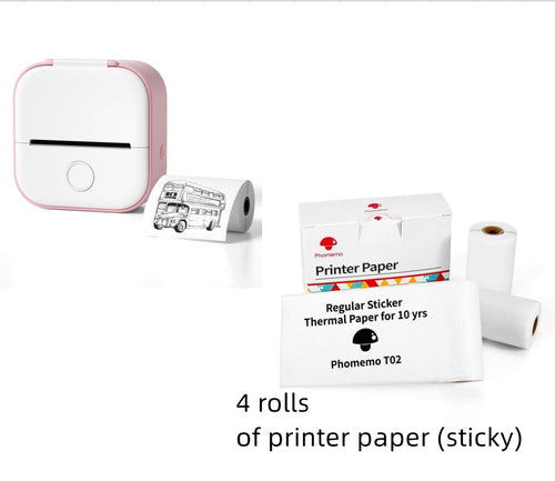 Portable Mini Thermal Label Printer Home Photo Printer Student Wrong
