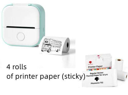 Portable Mini Thermal Label Printer Home Photo Printer Student Wrong Question Printer Bluetooth-compatible Mini Label Printer Price Tag - Shenanigans 