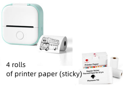 Portable Mini Thermal Label Printer Home Photo Printer Student Wrong