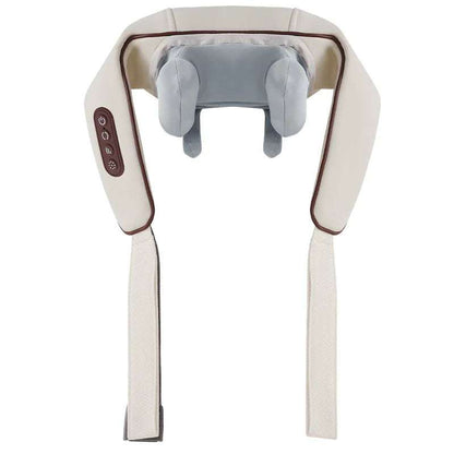 Portable mini relaxer neck and shoulder massager with heated shiatsu kneading and vibration function
