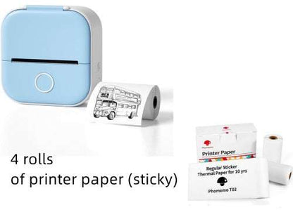 Portable Mini Thermal Label Printer Home Photo Printer Student Wrong Question Printer Bluetooth-compatible Mini Label Printer Price Tag - Shenanigans 