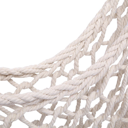 SolunaWeave™ – Cotton Rope Hanging Chair (Beige)