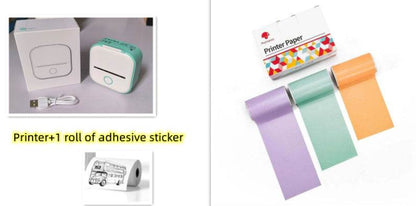 Portable Mini Thermal Label Printer Home Photo Printer Student Wrong Question Printer Bluetooth-compatible Mini Label Printer Price Tag - Shenanigans 