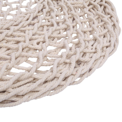 SolunaWeave™ – Cotton Rope Hanging Chair (Beige)