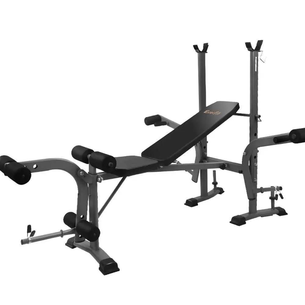 Everfit Multi Station Weight Bench with adjustable incline, leg extension, and 200kg capacity fitness equipment