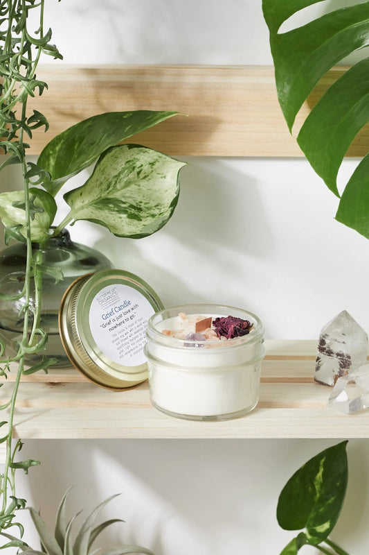 Grief Candle / Intention Candle / Essential Oil Candle / Soy Wax White Smokey
