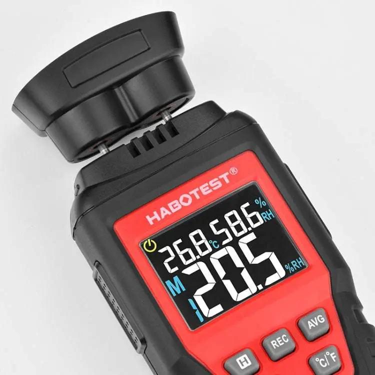 HABOTEST HT632 portable digital wood moisture meter with color backlit display and embedded sharp probe