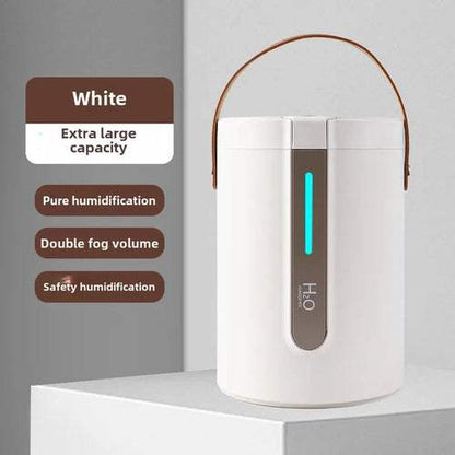 White rechargeable wireless air humidifier with 2500ML water tank and large capacity mist spray