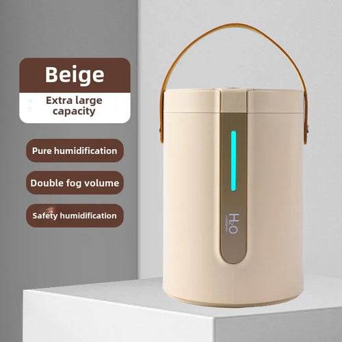 Beige 2500ML water tank rechargeable wireless air humidifier with large capacity and double fog volume