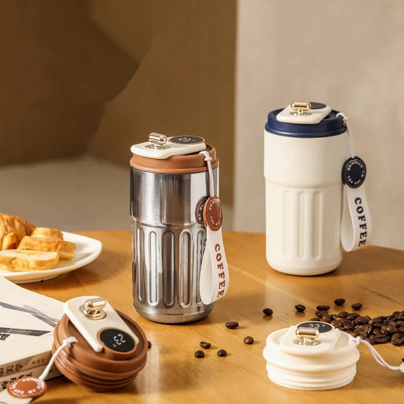 Smart Thermos Bottle Water Digital LED Temperature Coffee Cup 316