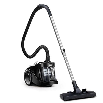 Devanti bagless vacuum cleaner with cyclone system, HEPA filter, telescopic handle, and 2200W power for home and office cleaning
