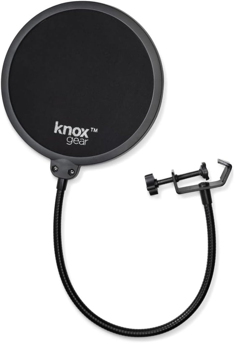 Knox Gear pop filter with adjustable clamp for Yeti USB Microphone bundle