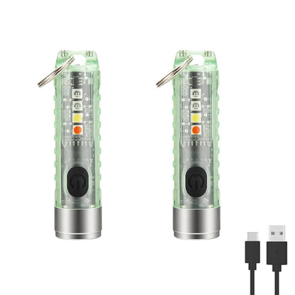 Compact magnet multifunction warning camping flashlight with 400LM brightness and USB charging cable