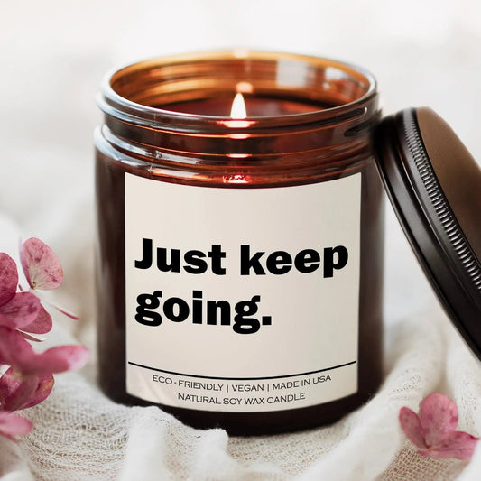 Just keep going Candle Red Alcestis