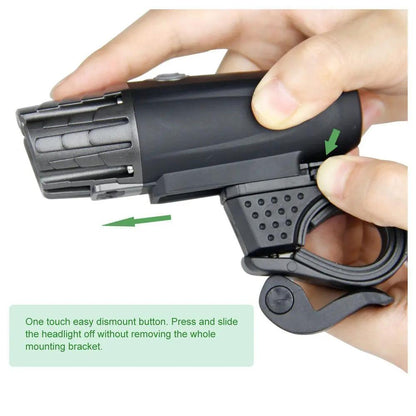 USB Rechargeable Head & Tail Light Set, 4 Modes, LED Ivory Coeus